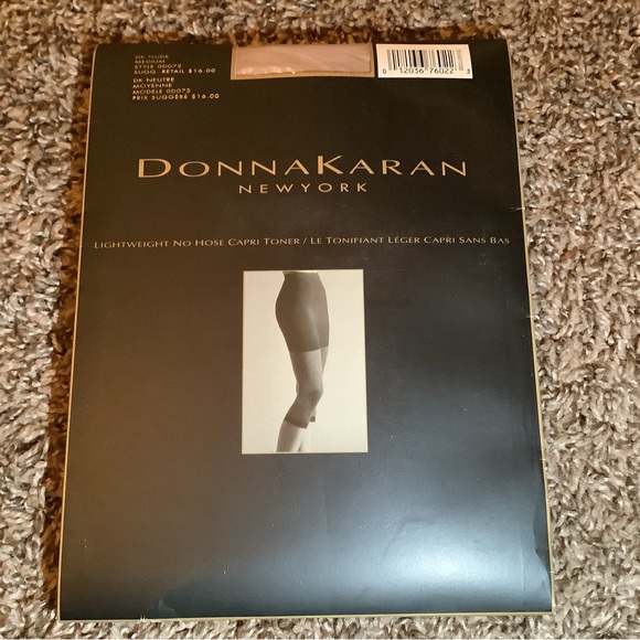 Donna Karan lightweight no hose capri toner, color dark nude, size: M - Picture 1 of 9